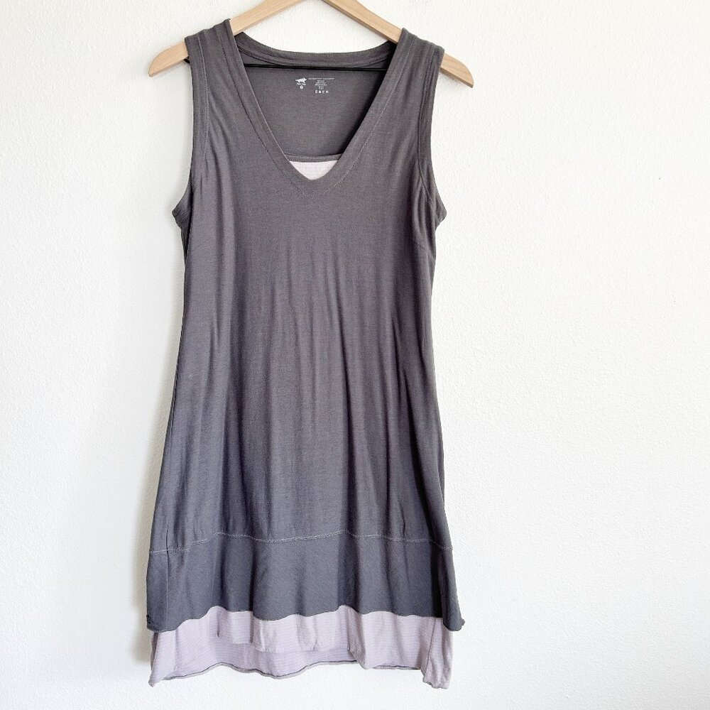 Horny Toad Dress S Gray Purple Layered Sleeveless V-Neck Casual Outdoor
